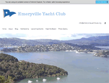 Tablet Screenshot of emeryvilleyachtclub.org
